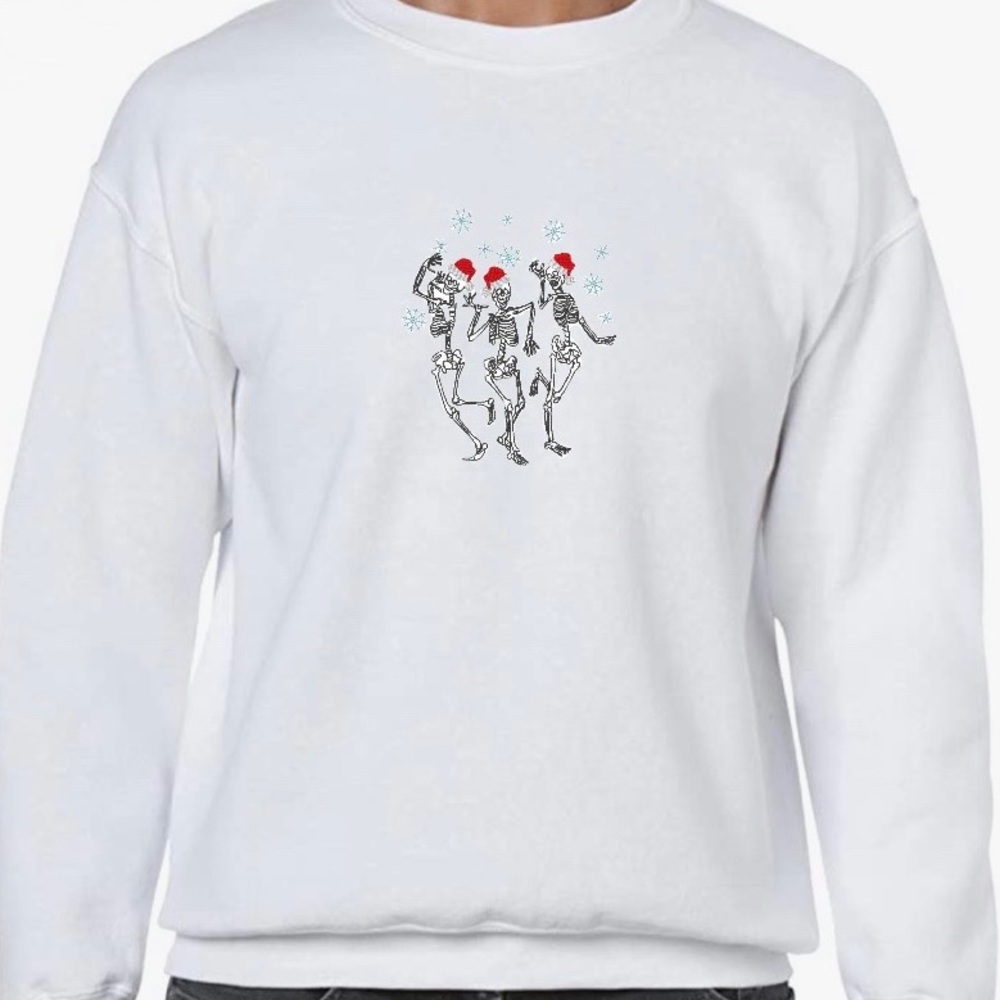 Spooky Christmas Sweaters! Dancing skeletons!